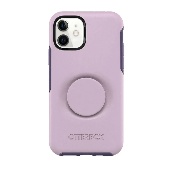Протиударний чохол-підставка (з попсокетом) iLoungeMax Otter + Pop Symmetry Series Lavender для iPhone 12 mini