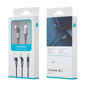 Зарядный поворотный кабель iLoungeMax Type-C to Type-C PD 180° 1.2м - Фото 2