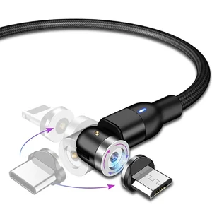 Зарядный магнитный кабель iLoungeMax Rotate Magnetic Cable 540° Micro-USB | Type-C | Lightning 1m  - Фото 1