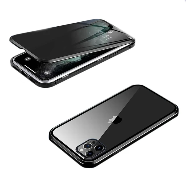 Магнитный чехол со стеклом антишпион iLoungeMax Shield Case Black для iPhone 12 Pro Max в Запорожье