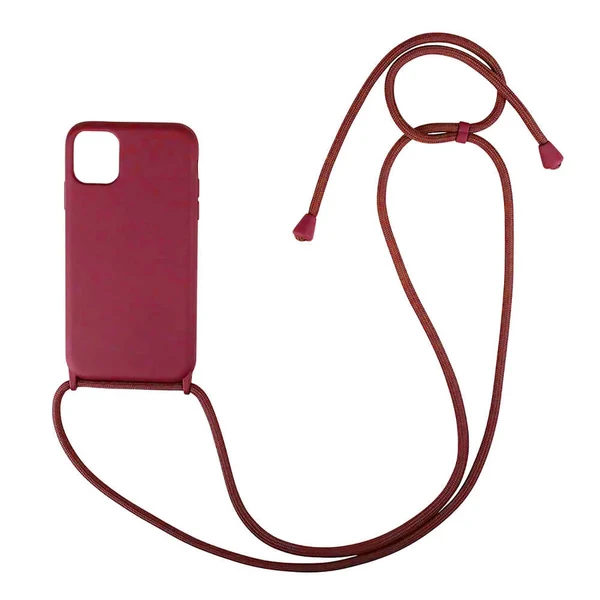 Силіконовий чохол на шнурці iLoungeMax Shoulder Strap Wine для iPhone 12 Pro Max