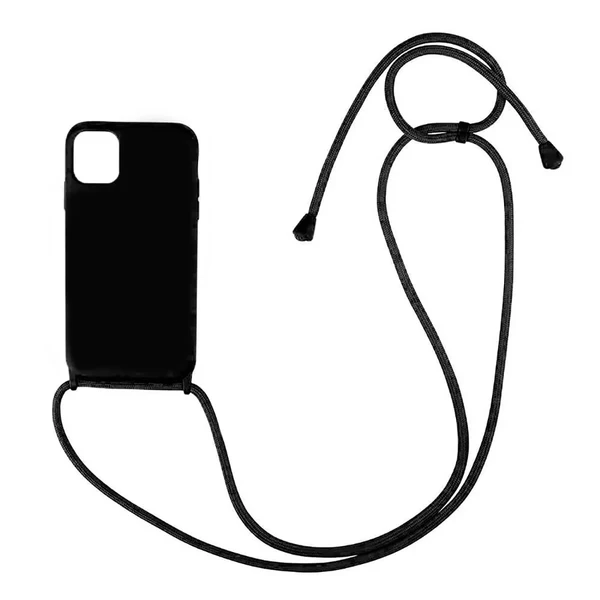 Силіконовий чохол на шнурку iLoungeMax Shoulder Strap Black для iPhone 12 mini
