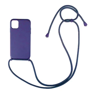 Силиконовый чехол на шнурке iLoungeMax Shoulder Strap Purple для iPhone 12 | 12 Pro  - Фото 1