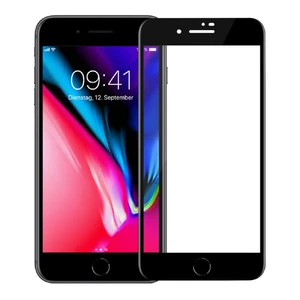 Захисне 3D скло з сіткою на динамік oneLounge SilicolEdge Black для iPhone 7 | 8