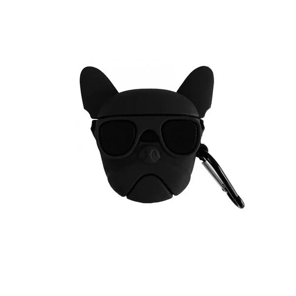 Силиконовый чехол с карабином iLoungeMax Silicone Case AeroBull Black для AirPods Pro