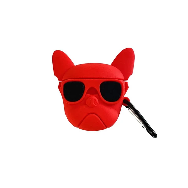 Силіконовий чохол з карабіном iLoungeMax Silicone Case AeroBull Red для AirPods 2 | 1