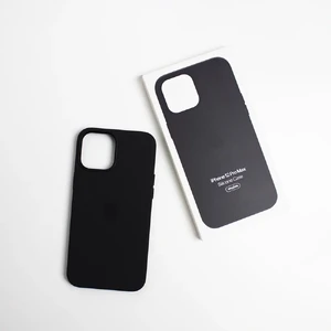 Черный силиконовый чехол iLoungeMax Silicone Case MagSafe Black для iPhone 12 Pro Max OEM - Фото 3