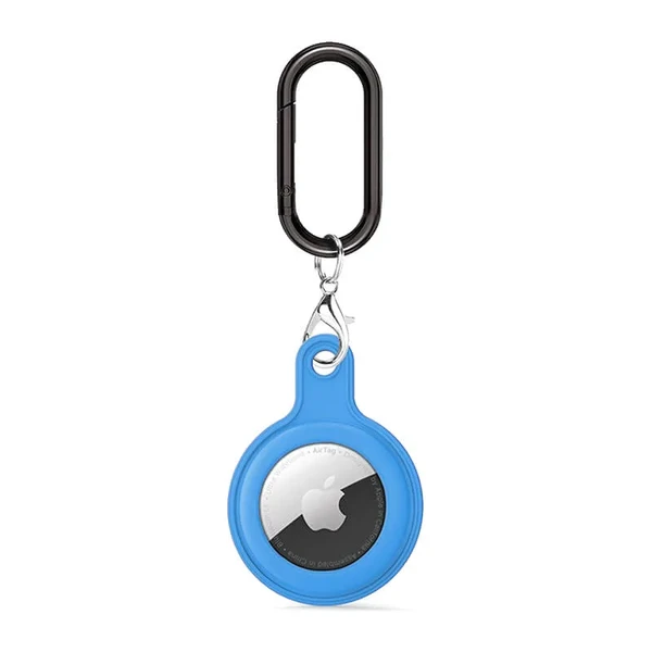 Силиконовый брелок c карабином iLoungeMax Soft Protection Case Clip Blue для AirTag в Черновцах