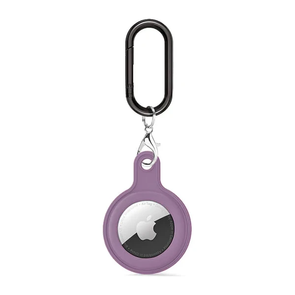 Силіконовий брелок з карабіном iLoungeMax Soft Protection Case Clip Gray для AirTag