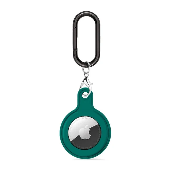 Силиконовый брелок c карабином iLoungeMax Soft Protection Case Clip Green для AirTag