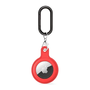 Силиконовый брелок c карабином iLoungeMax Soft Protection Case Clip Red для AirTag