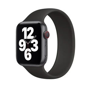 Силіконовий монобраслет iLoungeMax Solo Loop Black для Apple Watch Ultra 49mm | 45mm | 44mm | 42mm Size M OEM