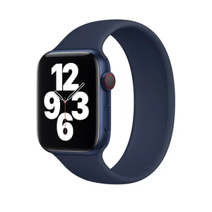Силіконовий монобраслет iLoungeMax Solo Loop Midnight Blue для Apple Watch Ultra 49mm | 45mm | 44mm | 42mm Size L OEM  - Фото 1