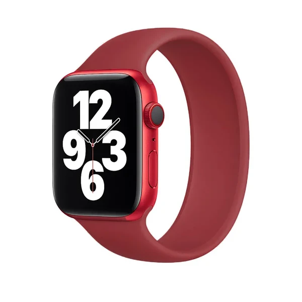 Силиконовый монобраслет iLoungeMax Solo Loop Wine для Apple Watch Ultra 49mm | 45mm | 44mm | 42mm Size M OEM в Тернополе