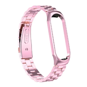 Металевий ремінець iLoungeMax Stainless Metal Strap Pink для Xiaomi Mi Band 5 | 6