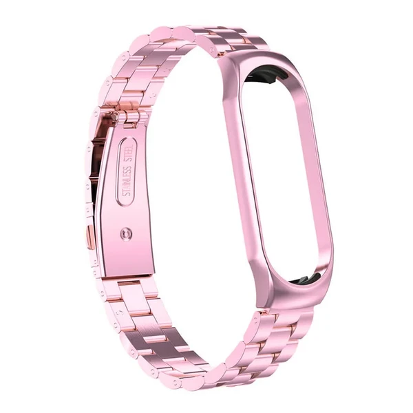 Металевий ремінець iLoungeMax Stainless Metal Strap Pink для Xiaomi Mi Band 5 | 6