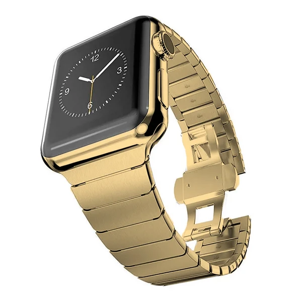 Металический ремешок iLoungeMax Stainless Metal Strap Gold для Apple Watch Ultra 49mm | 45mm | 44mm | 42mm