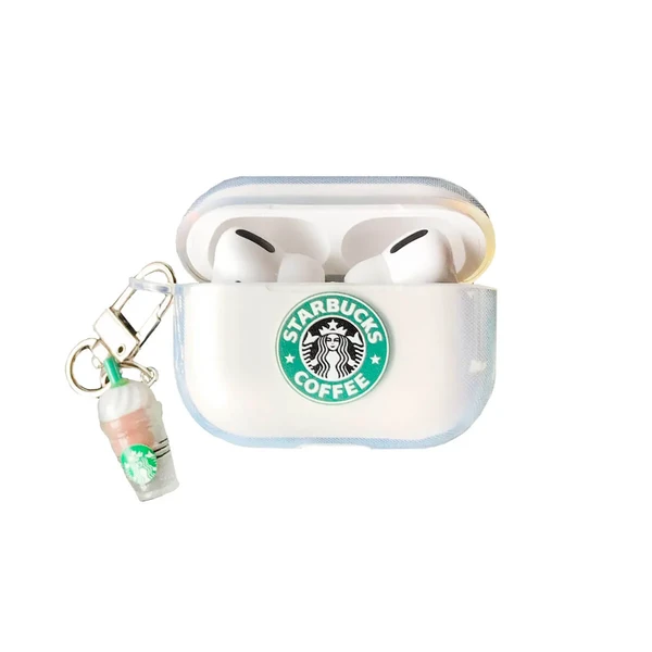 Силіконовий чохол з карабіном iLoungeMax Starbucks для AirPods Pro