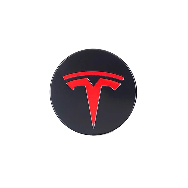 Ковпачки (заглушки) iLoungeMax на маточини колеса TESLA Model X | S | 3 XWC1385-01 57 мм. Black / Red (4 шт.) у Полтаві
