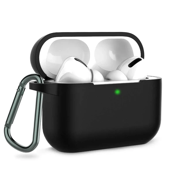 Чохол з карабіном iLoungeMax TPU Case Black для AirPods Pro у Дніпрі