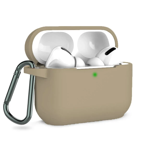 Чохол з карабіном iLoungeMax TPU Case Taupe для AirPods Pro у Луцьку