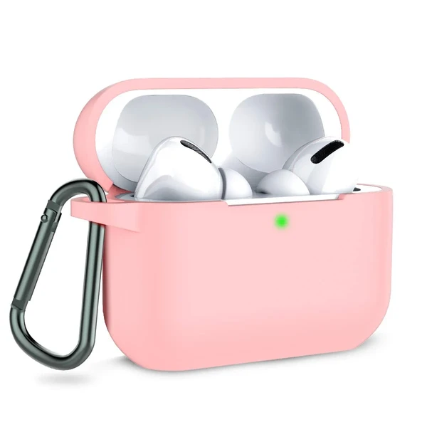 Чохол з карабіном iLoungeMax TPU Case Pink для AirPods Pro у Дніпрі