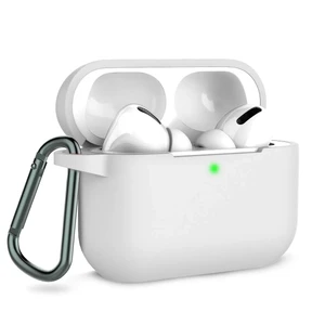 Чехол с карабином iLoungeMax TPU Case White для AirPods Pro  - Фото 1