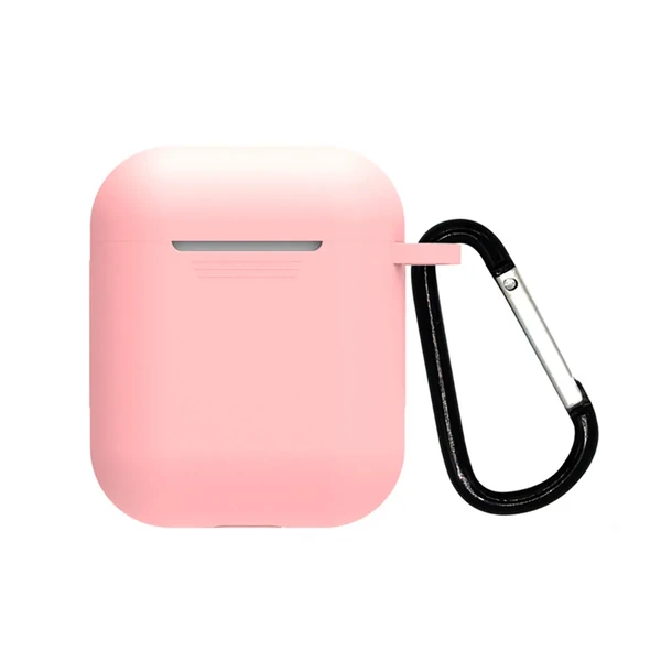 Чохол з карабіном для AirPods 2 | 1 iLoungeMax TPU Case light pink
