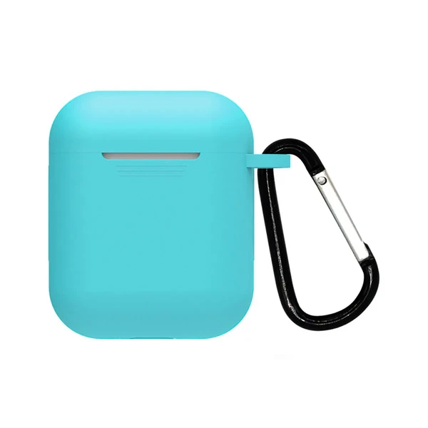 Чохол з карабіном для AirPods 2 | 1 iLoungeMax TPU Case soft blue