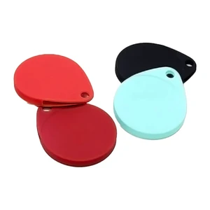 Силиконовый брелок с карабином iLoungeMax Water Droplets Silicone Case Green для Apple AirTag - Фото 3