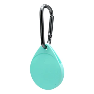 Силиконовый брелок с карабином iLoungeMax Water Droplets Silicone Case Green для Apple AirTag