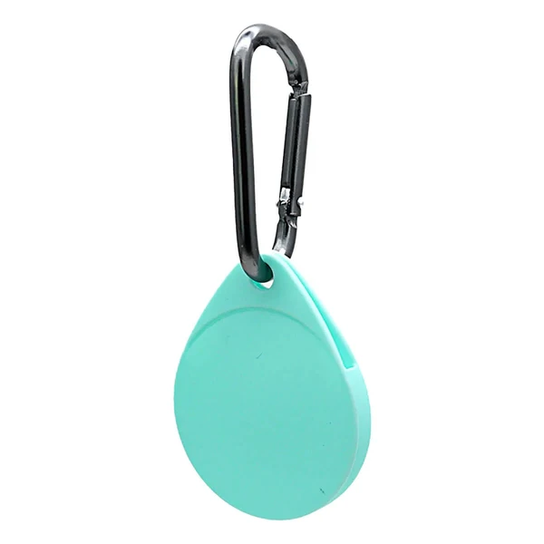 Силиконовый брелок с карабином iLoungeMax Water Droplets Silicone Case Green для Apple AirTag