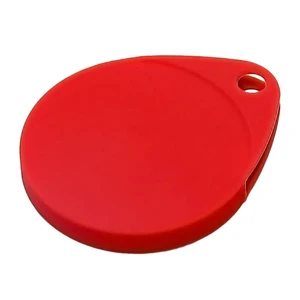 Силіконовий брелок з карабіном iLoungeMax Water Droplets Silicone Case Red для Apple AirTag - Фото 2