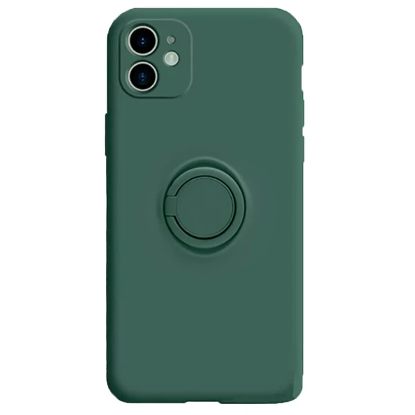 Силіконовий чохол з кільцем iLoungeMax With Ring Forest Green для iPhone 11 в Мукачеві