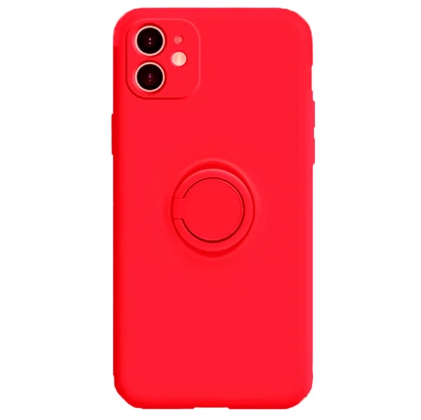 Силіконовий чохол з кільцем iLoungeMax With Ring Red для iPhone 11