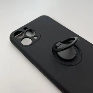 Силиконовый чехол с кольцом iLoungeMax With Ring Black для iPhone 11 Pro - Фото 3