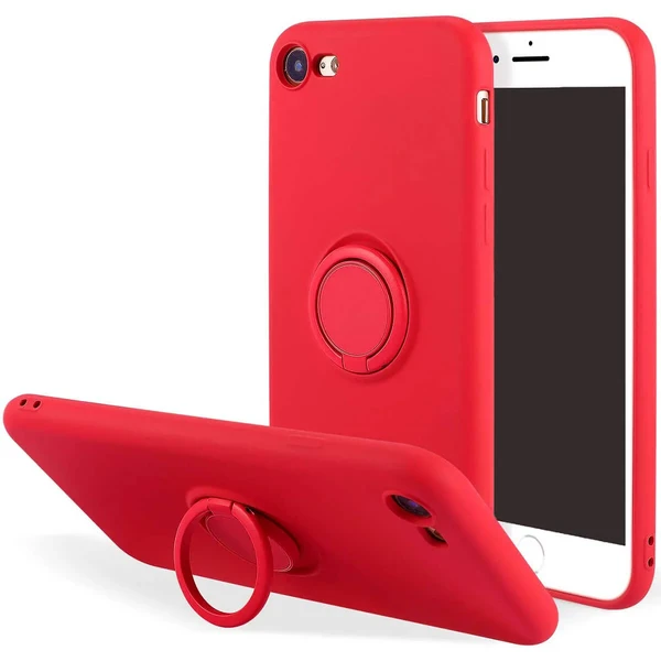Силіконовий чохол з кільцем iLoungeMax With Ring Red для iPhone SE 3 | SE 2 | 8 | 7 в Запоріжжі