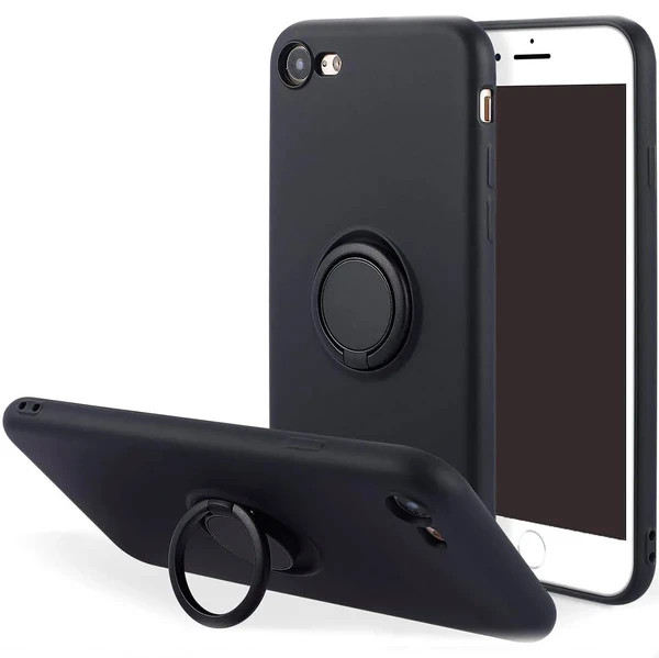 Силіконовий чохол з кільцем iLoungeMax With Ring Black для iPhone SE 3 | SE 2 | 8 | 7 в Запоріжжі
