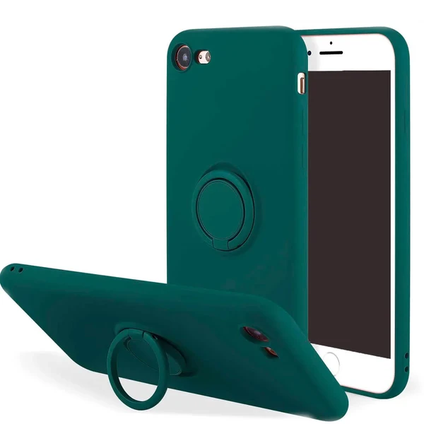 Силіконовий чохол з кільцем iLoungeMax With Ring Forest Green для iPhone SE 3 | SE 2 | 8 | 7 в Запоріжжі