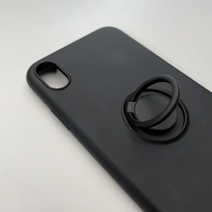 Силіконовий чохол з кільцем iLoungeMax With Ring Black для iPhone XR - Фото 4