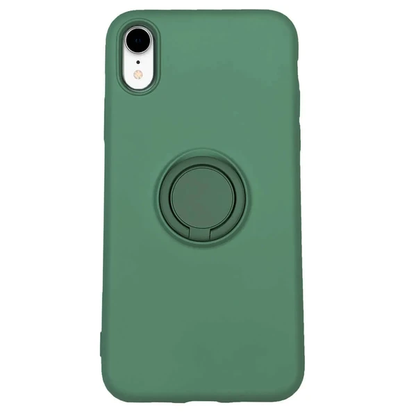 Силіконовий чохол з кільцем iLoungeMax With Ring Forest Green для iPhone XR в Запоріжжі