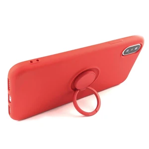 Силиконовый чехол с кольцом iLoungeMax With Ring Red для iPhone XS Max - Фото 2
