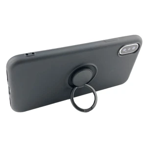 Силиконовый чехол с кольцом iLoungeMax With Ring Black для iPhone XS Max - Фото 2