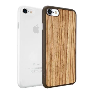 Чохол Ozaki O! Coat 0.3 Jelly + Wood 2 in 1 Pack Transparent | Zebrano для iPhone SE 3 | SE 2 | 8 | 7
