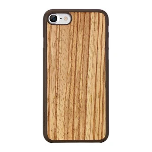 Чехол Ozaki O!coat 0.3 Jelly + Wood 2 in 1 Pack Transparent | Zebrano для iPhone SE 3 | SE 2 | 8 | 7 - Фото 4