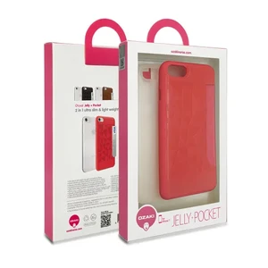 Чохол Ozaki O! Coat 0.3 Jelly + Pocket 2 in 1 Pack Transparent + Red для iPhone SE 3 | SE 2 | 8 | 7 - Фото 3