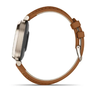 Смарт-годинник Garmin Lily 2 Classic Cream Gold з шкіряним ремінцем Tan Leather Band - Фото 7