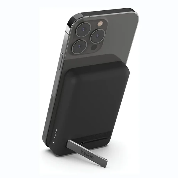 Беспроводной MagSafe повербанк с подставкой Belkin BoostCharge Power Bank 5K для iPhone с поддержкой быстрой зарядки 7,5 Вт, 5000 mAh Black