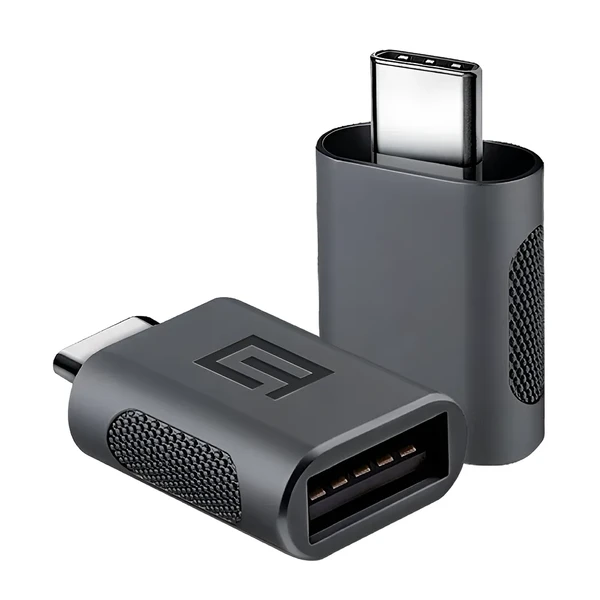 Адаптер (перехідник) для швидкої передачі даних iLoungeMax OTG Armor Type-C to USB-A Space Grey