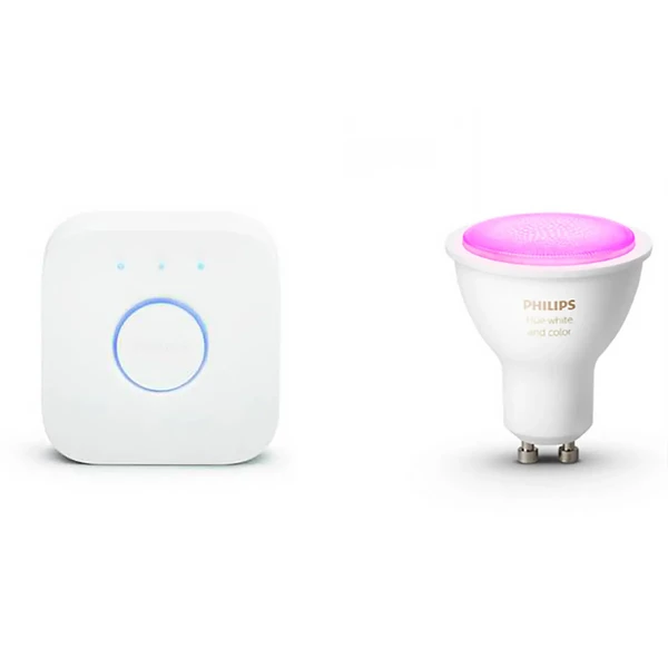 Розумна світлодіодна лампочка Philips Hue Gu10 White And Color Ambiance Apple HomeKit (1 шт+хаб)